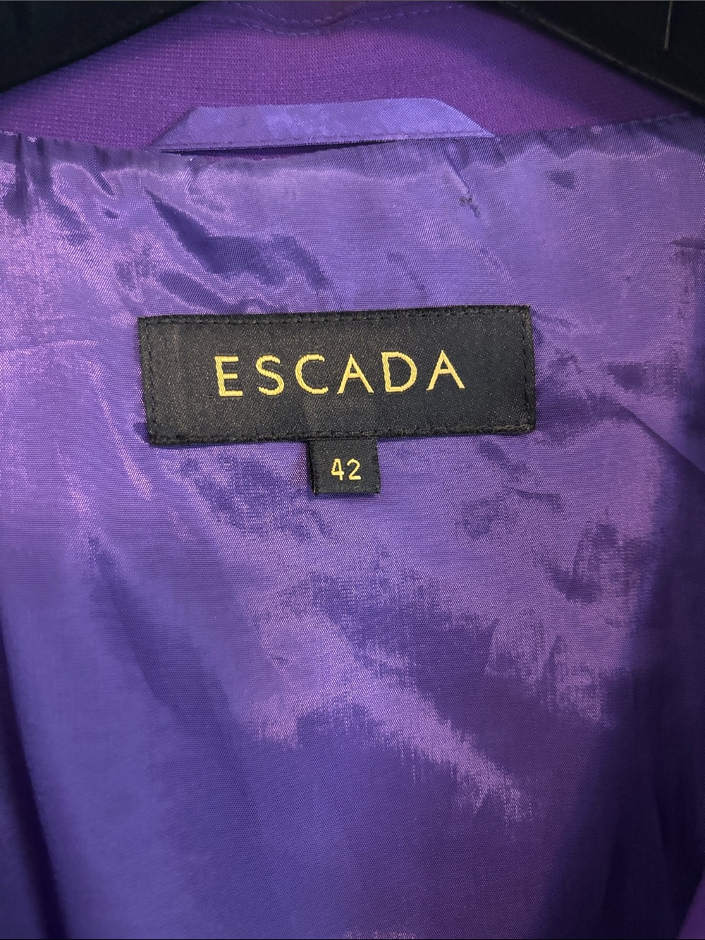 Escada Bold Purple Blazer and Skirt Set - Picture 2 of 7